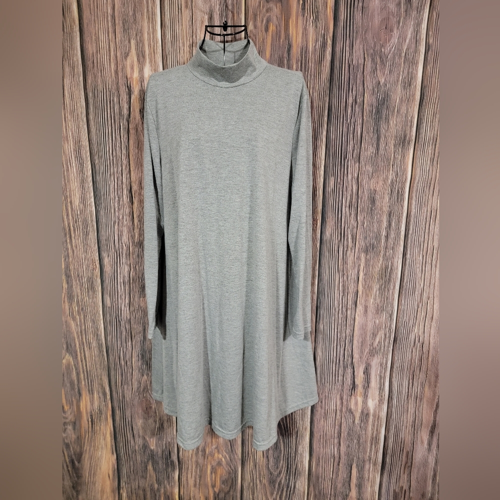 Light gray turtleneck dress